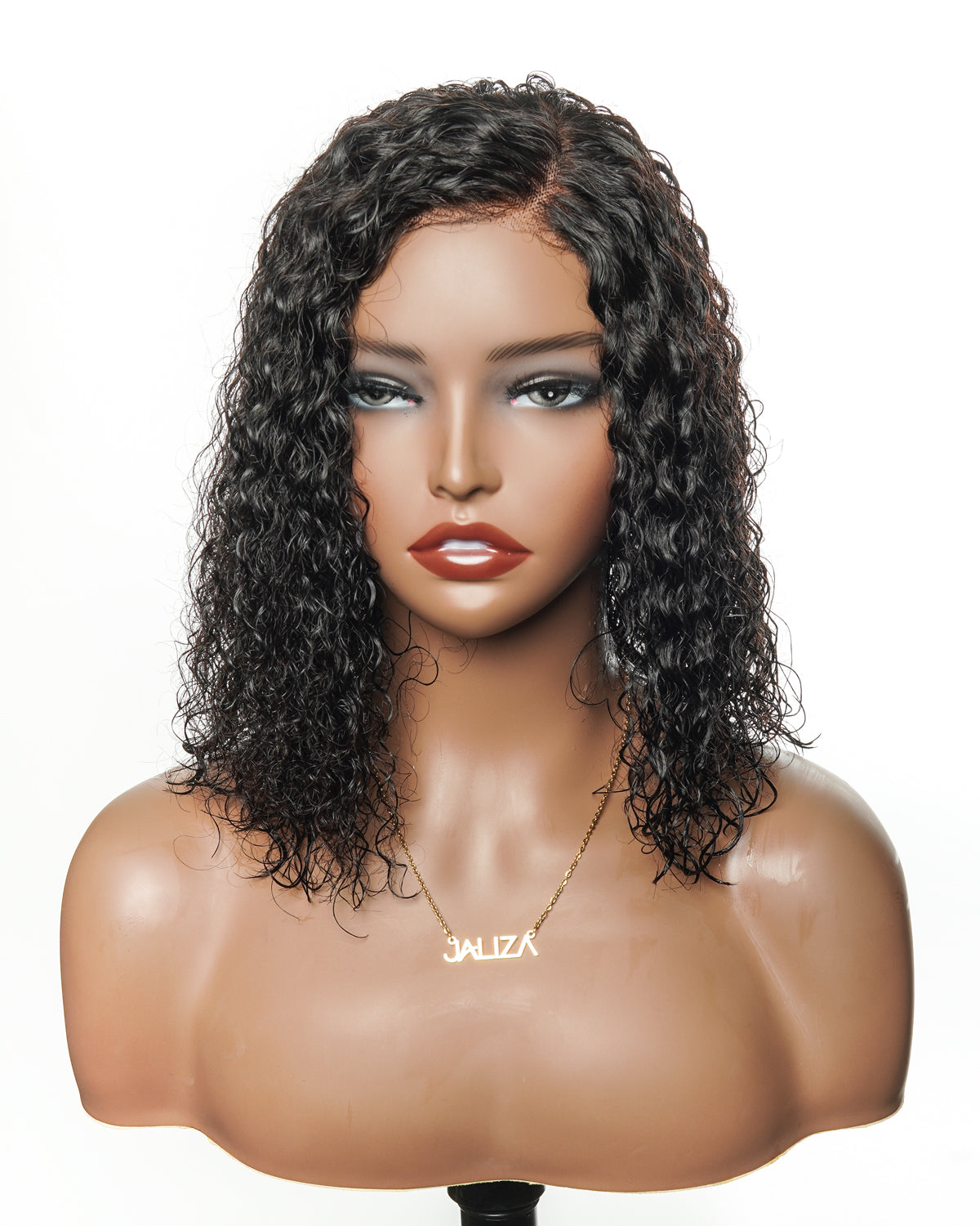 Bobrina 12" Wet & Wavy 100% Virgin Human Hair Glueless Wig - Pre Bleached, Pre Cut, Pre Plucked Wear-to-Go Magic Curly