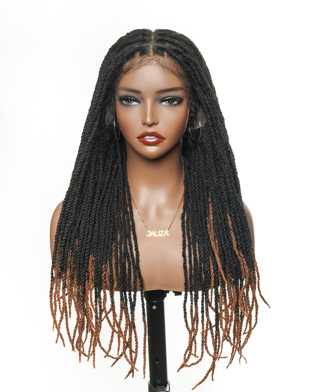 24" 100% Human Hair HD Full Lace Twist  Dreadlock Wig