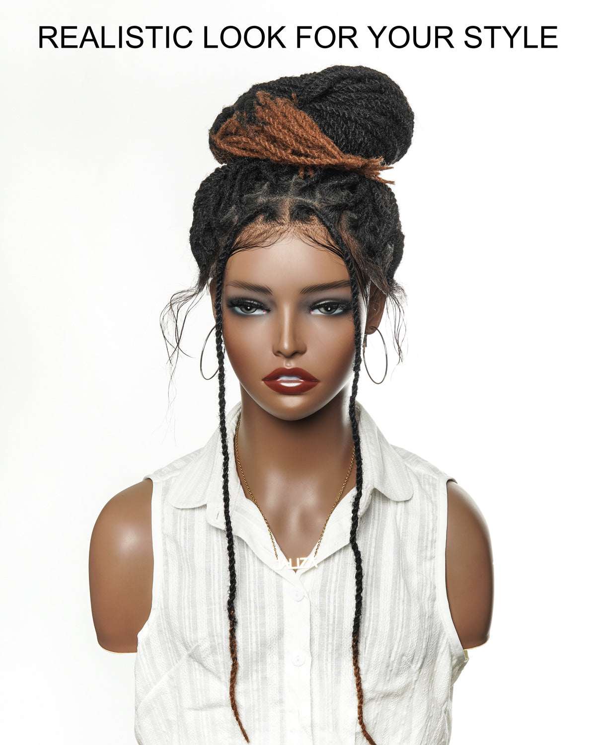 24" 100% Human Hair HD Full Lace Twist  Dreadlock Wig