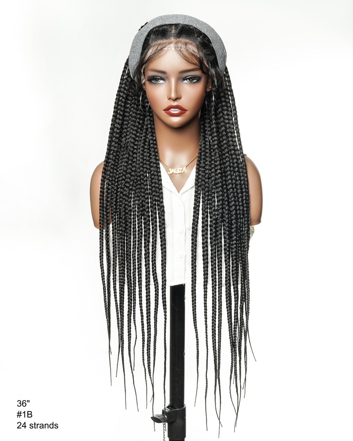 Knotless Jumbo Box HD Lace Full Hand-tied Braided Wig 36/48 Inches 24 Strands - Human Baby Hair