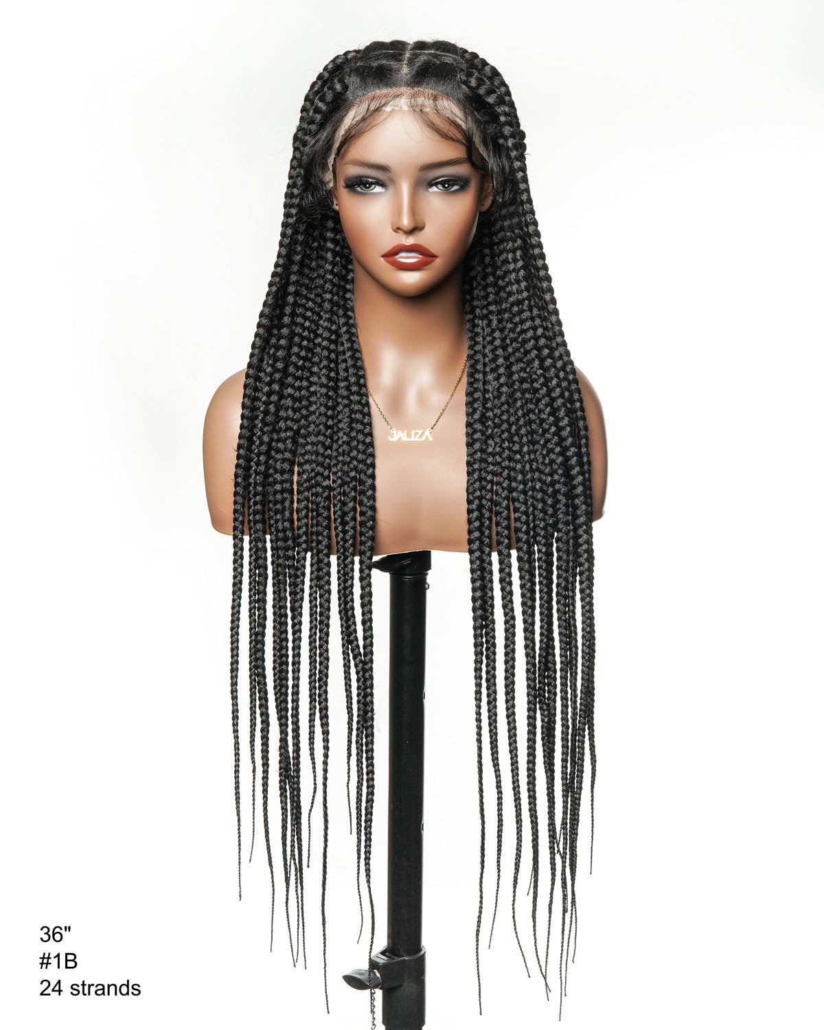 Knotless Jumbo Box HD Lace Full Hand-tied Braided Wig 36/48 Inches 24 Strands - Human Baby Hair