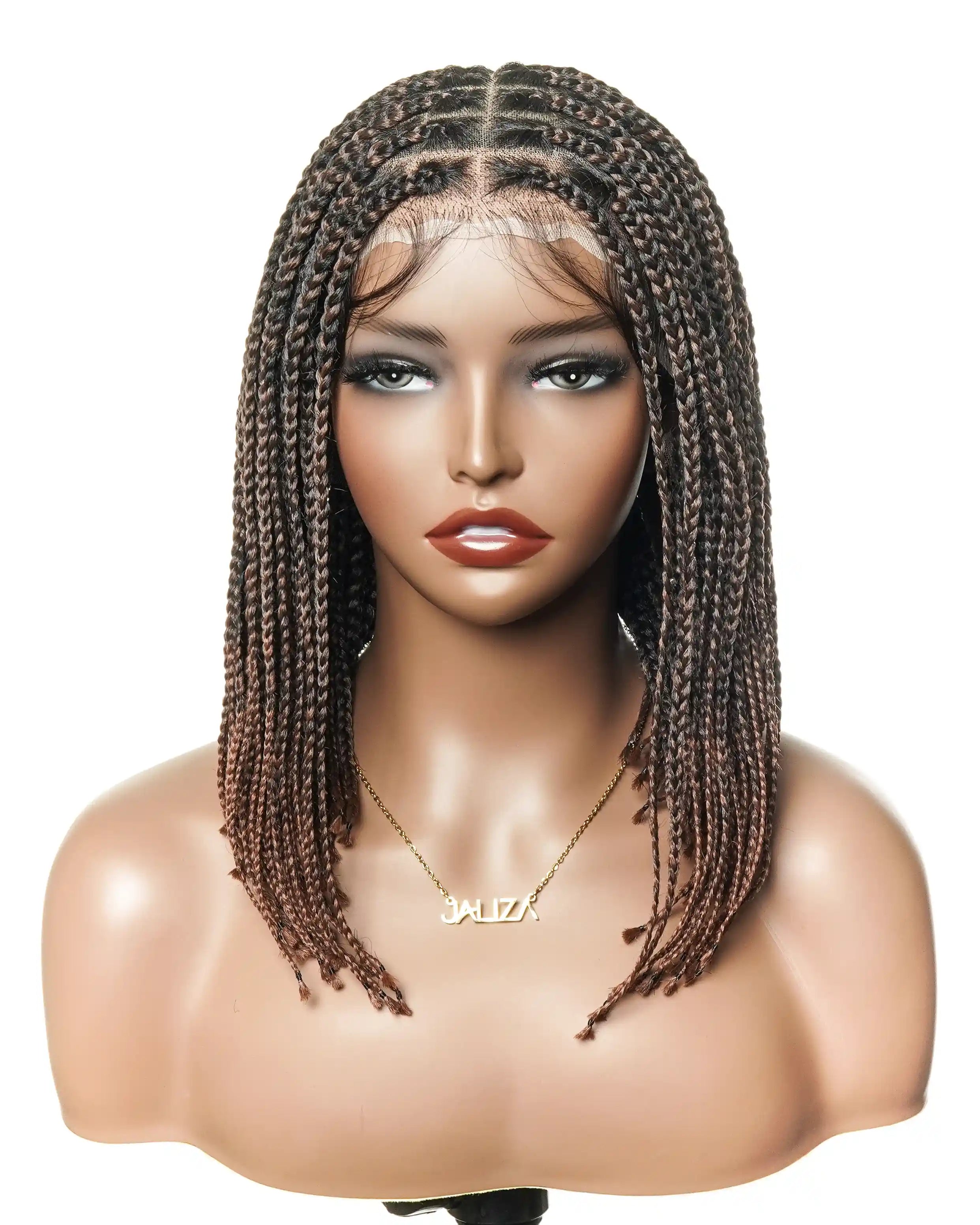 12" Knotless HD Full Lace Bob Box Braided Wig