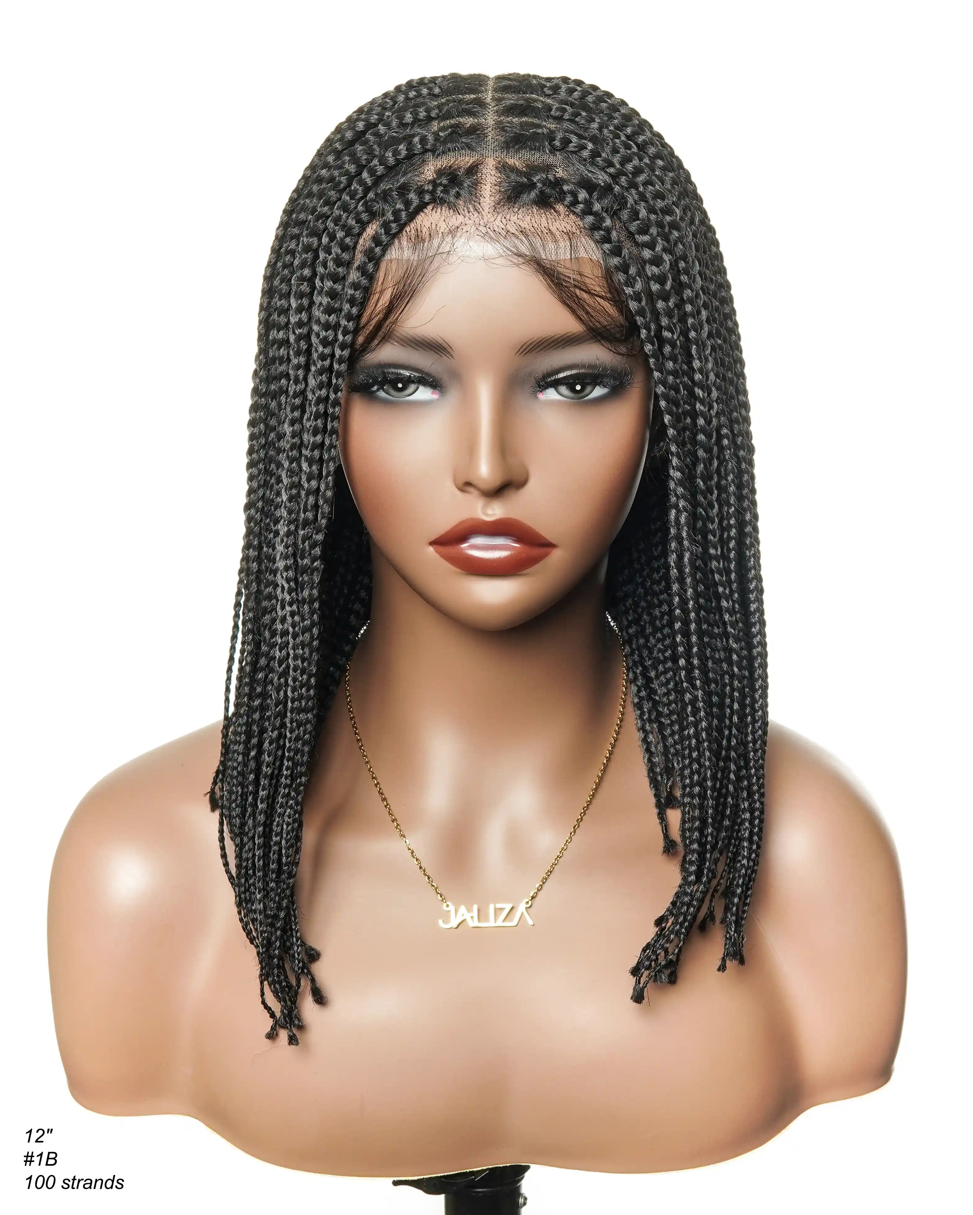 12" Knotless HD Full Lace Bob Box Braided Wig