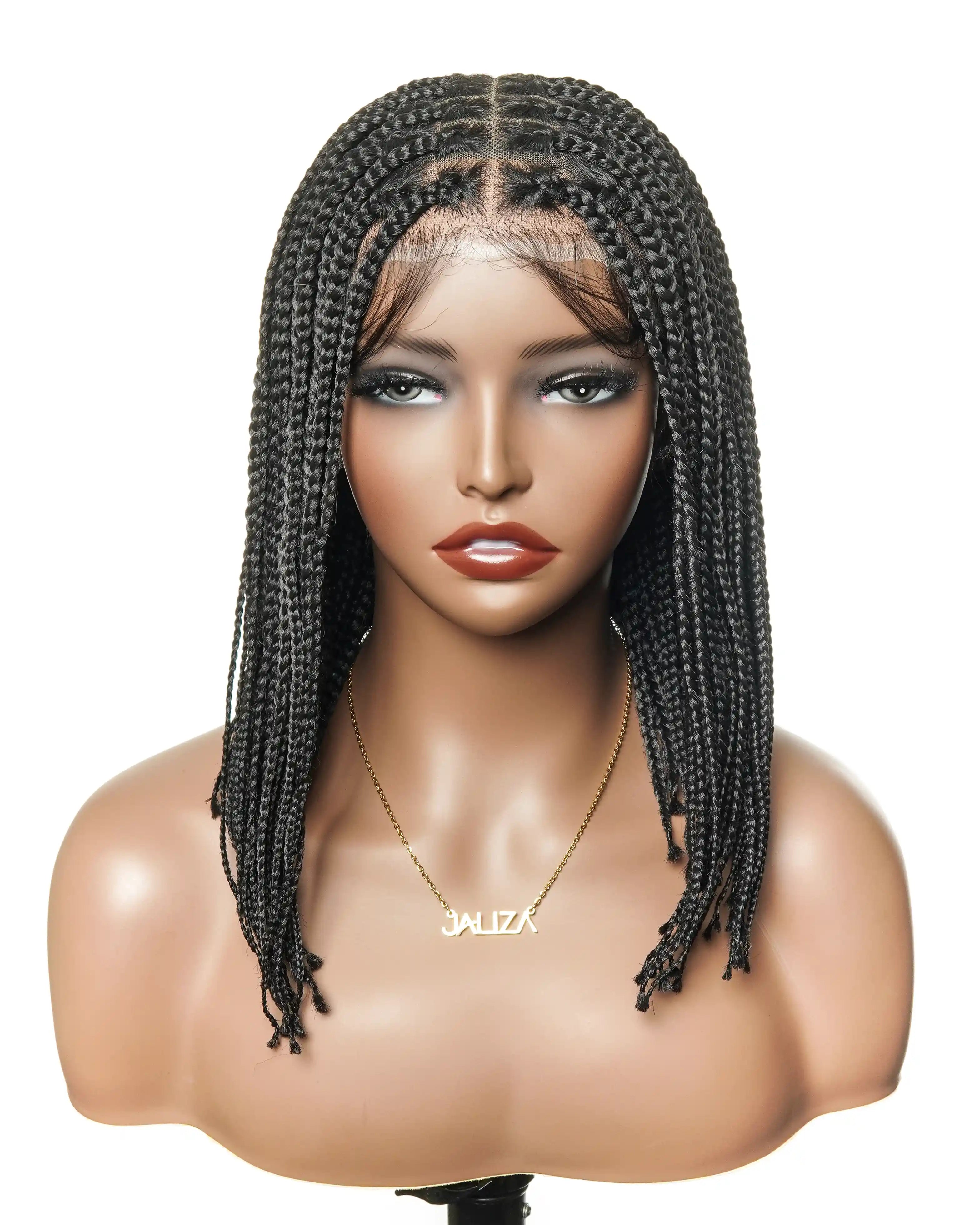 12" Knotless HD Full Lace Bob Box Braided Wig