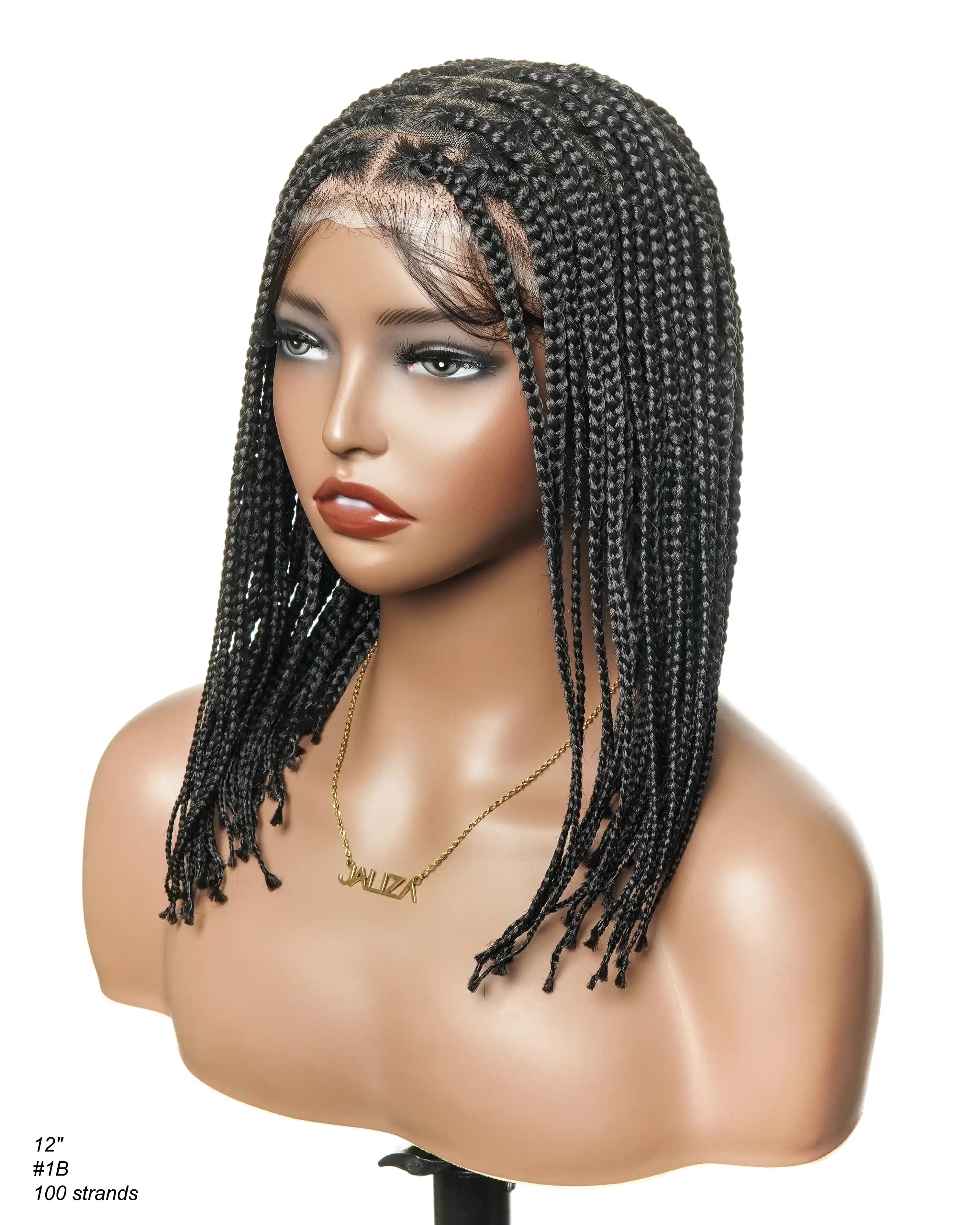 12" Knotless HD Full Lace Bob Box Braided Wig