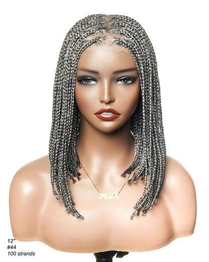 12" Knotless HD Full Lace Bob Box Braided Wig