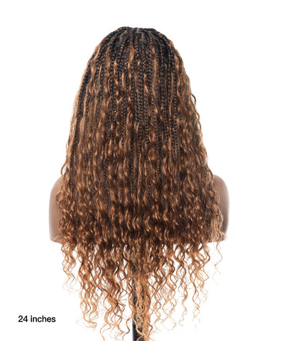 Tangleless Human Hair curls Full Hand Tied HD Lace 24