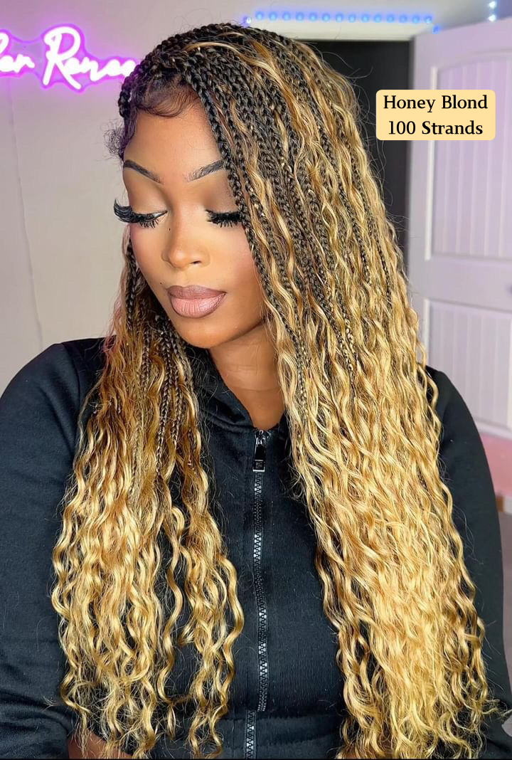 Honey Blond Boho Braided Wig