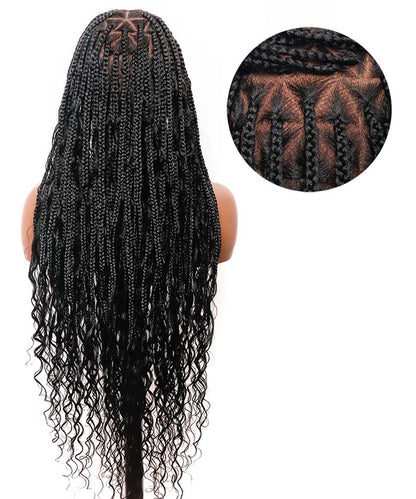 Medium Triangle Box Braids Wig 2