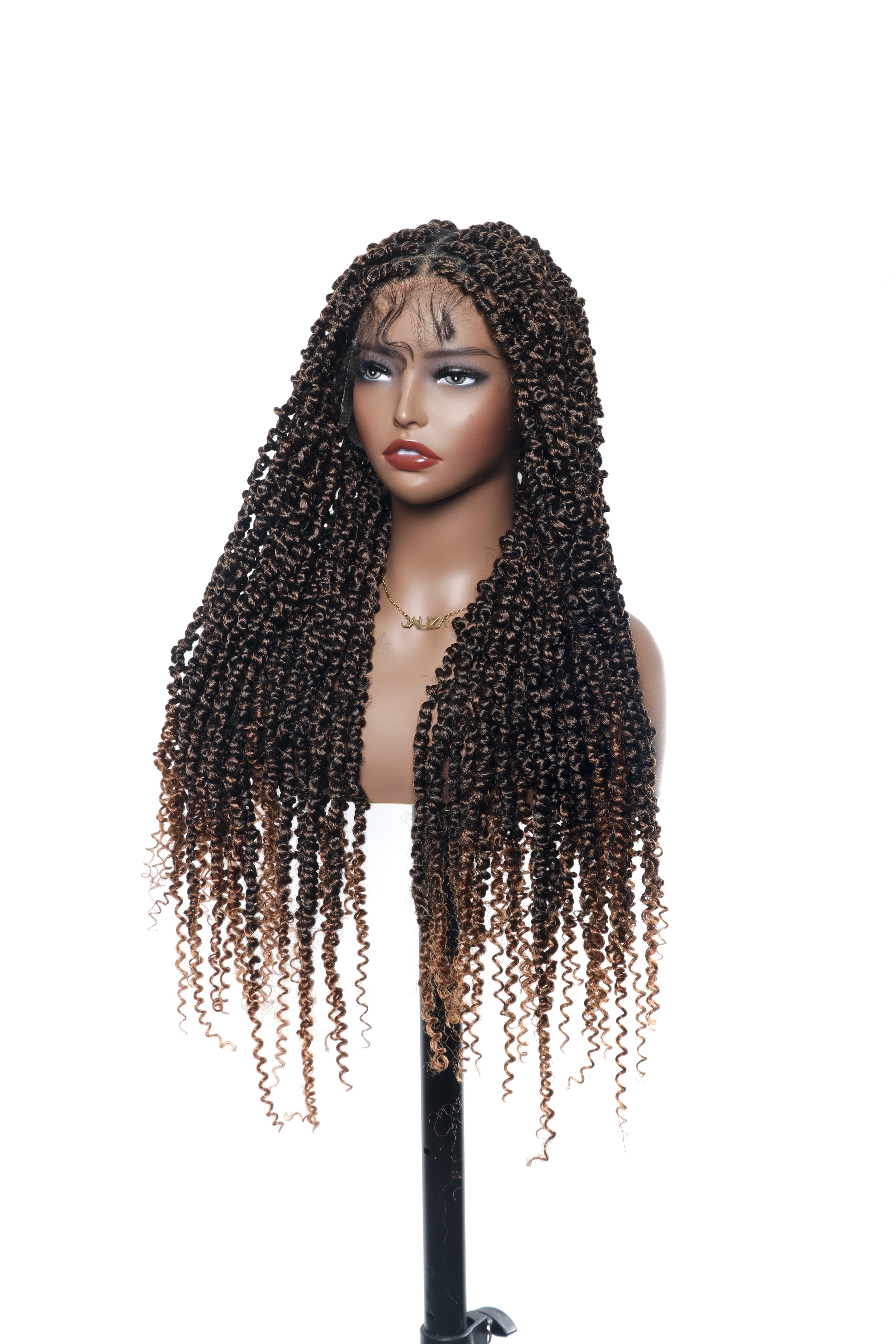 HD Full Lace Passion Twist Braided Wig 80 Strands 28“