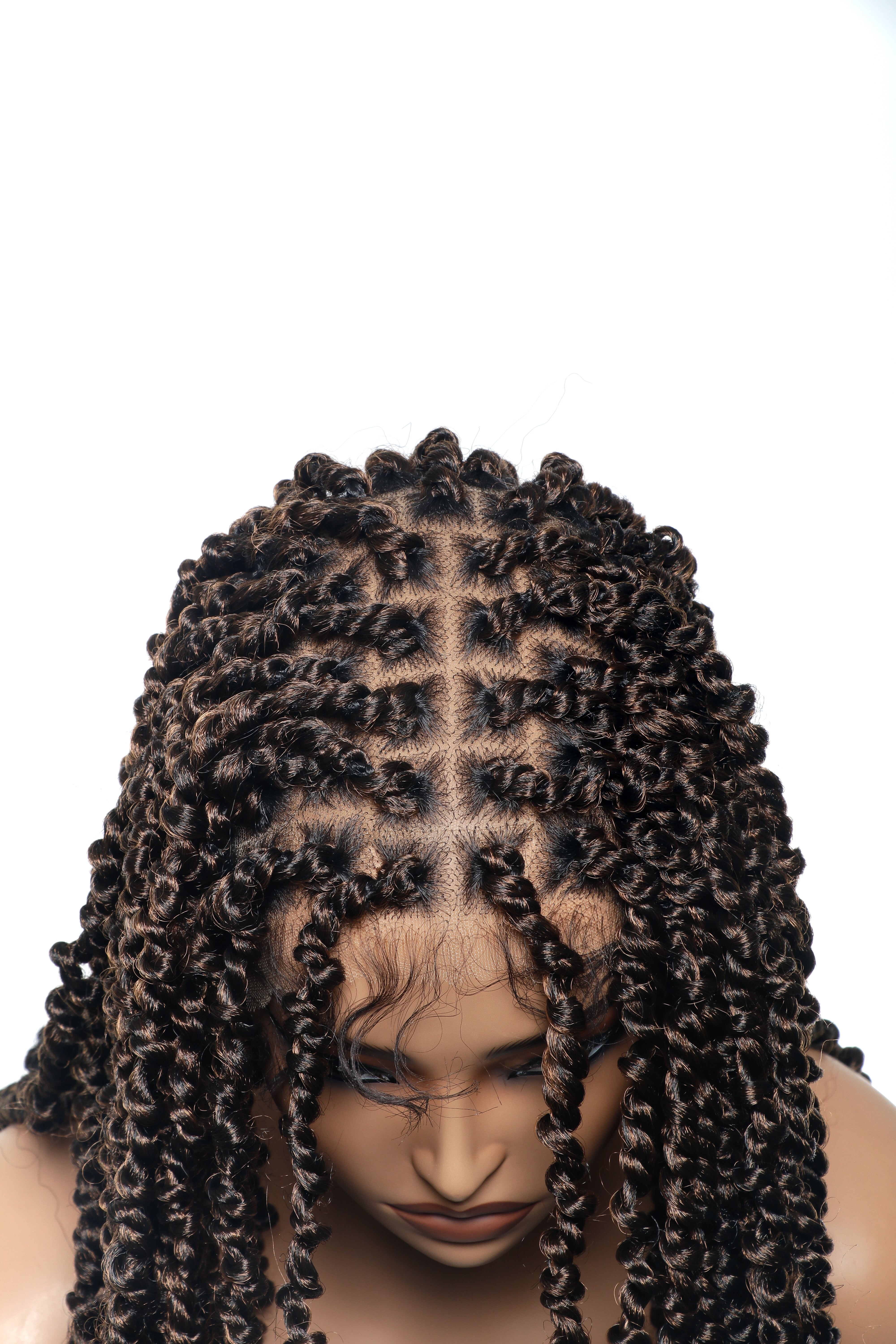 HD Full Lace Passion Twist Braided Wig 80 Strands 28“