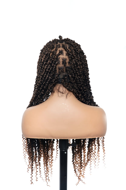 HD Full Lace Passion Twist Braided Wig 80 Strands 28“