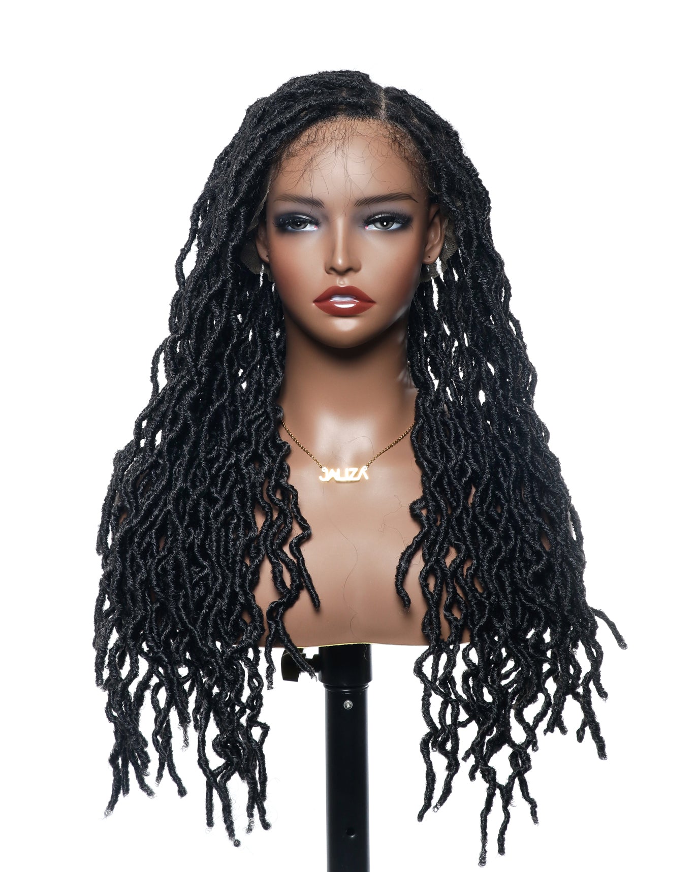 Salon-Level Knotless Locs HD Full Lace 24" 80 Strands Braided Wig