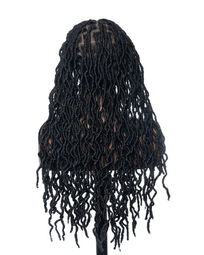 Salon-Level Knotless Locs HD Full Lace 24" 80 Strands Braided Wig