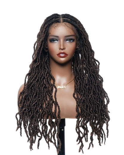 Salon-Level Locs HD Full Lace 24“ 80 Strands Braided Wig