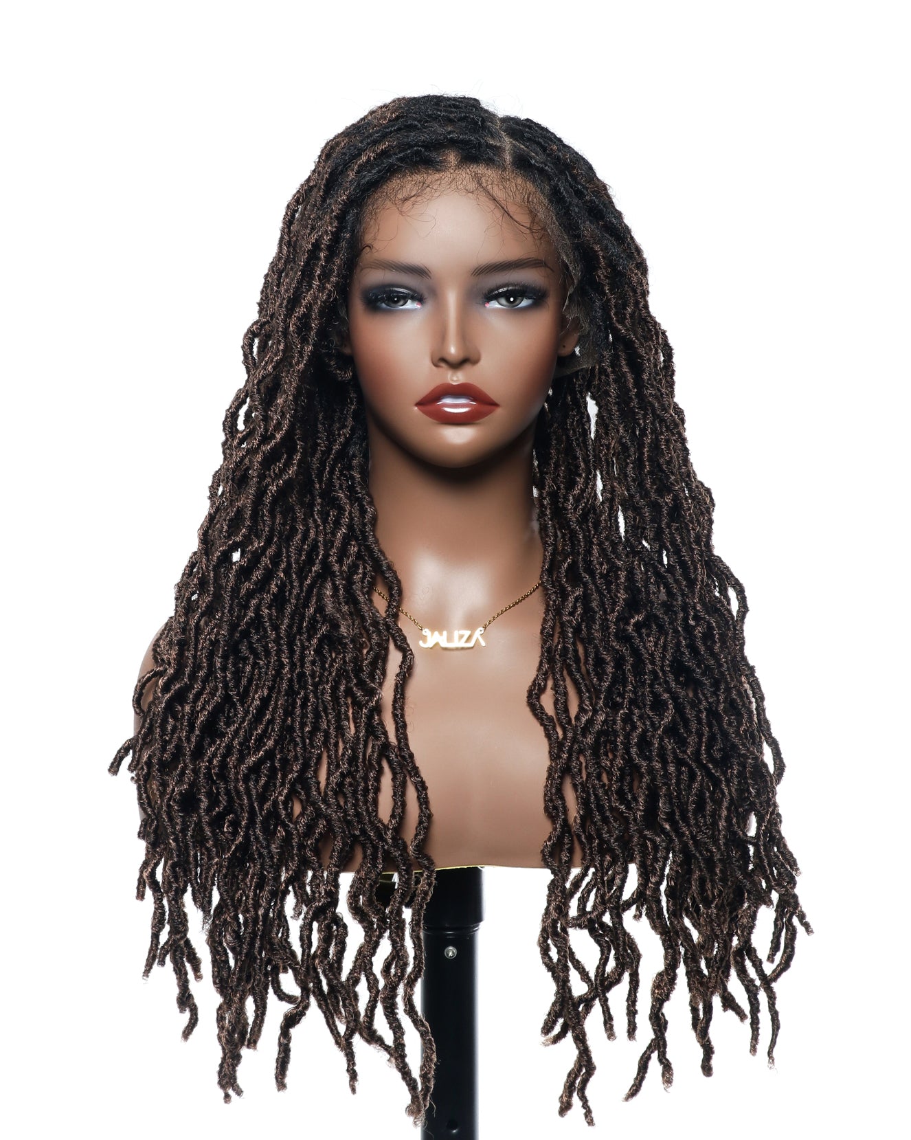 Salon-Level Knotless Locs HD Full Lace 24" 80 Strands Braided Wig