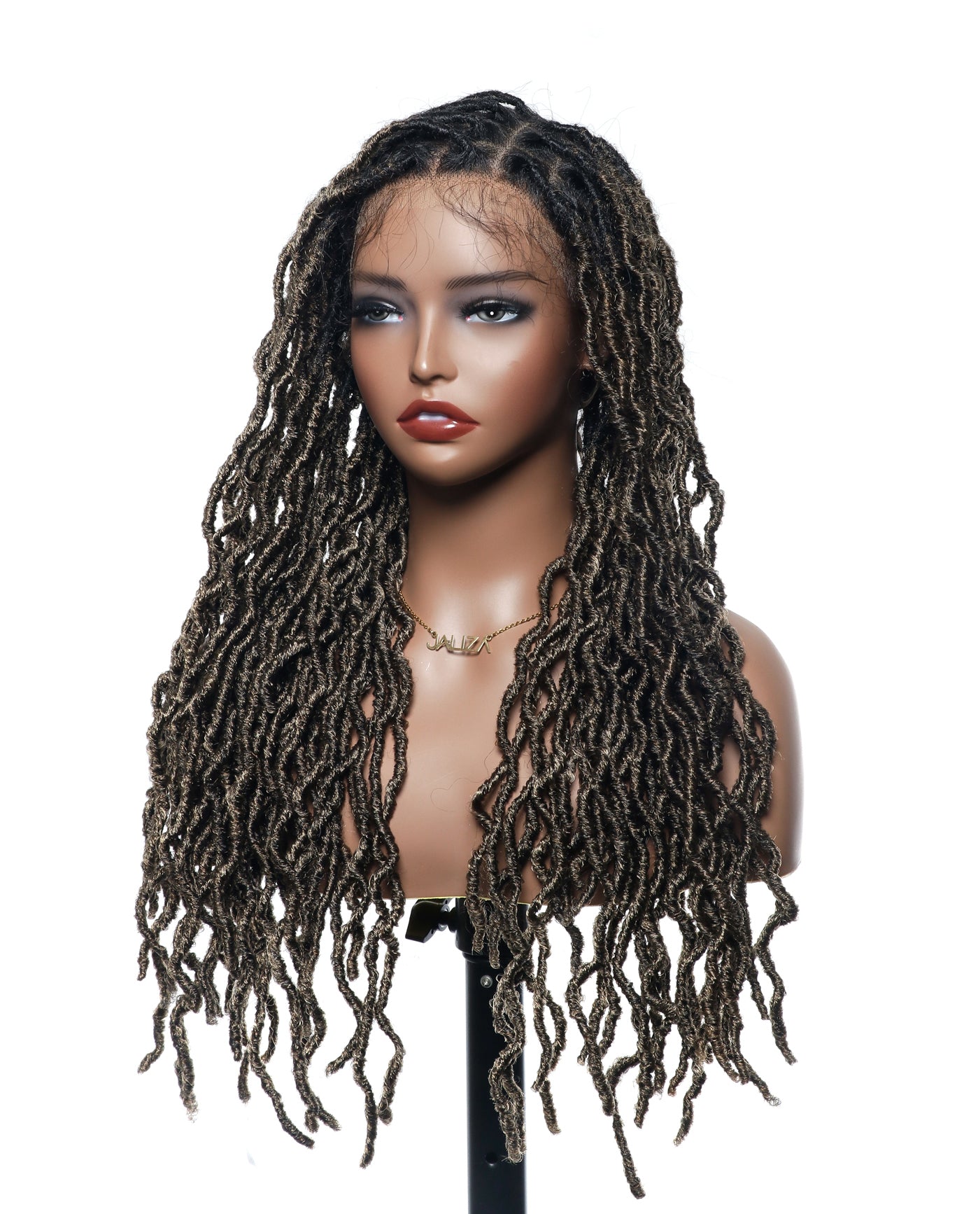 Salon-Level Knotless Locs HD Full Lace 24" 80 Strands Braided Wig