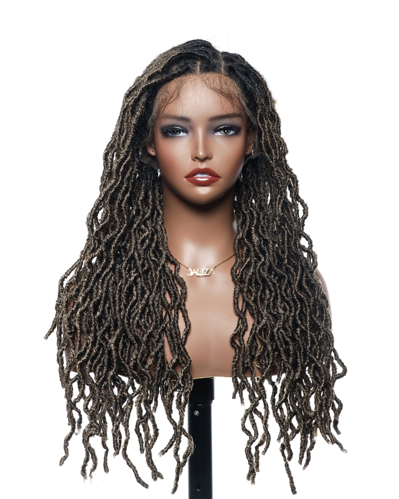 Salon-Level Knotless Locs HD Full Lace 24" 80 Strands Braided Wig