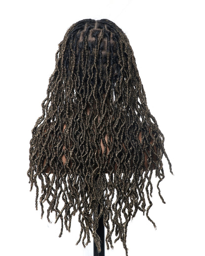 Salon-Level Knotless Locs HD Full Lace 24" 80 Strands Braided Wig