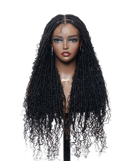 Salon-Level Soft Locs 30” HD Full Lace  80 Strands Braided Wig