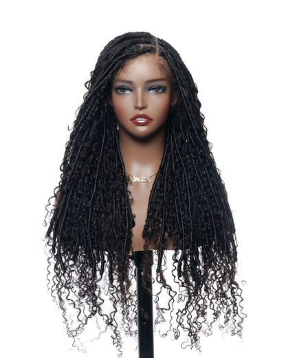 Salon-Level Soft Locs 30” HD Full Lace  80 Strands Braided Wig