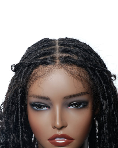 Salon-Level Soft Locs 30” HD Full Lace  80 Strands Braided Wig