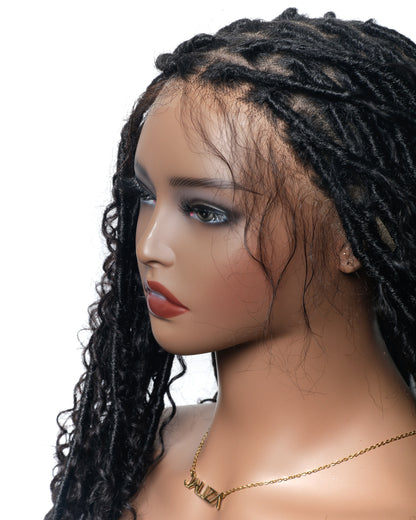 Salon-Level Soft Locs 30” HD Full Lace  80 Strands Braided Wig