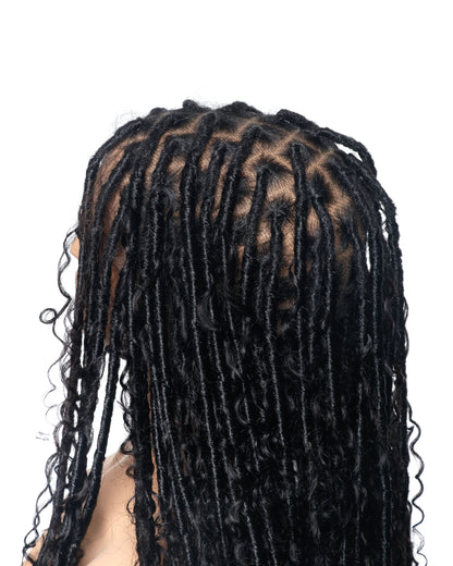 Salon-Level Soft Locs 30” HD Full Lace  80 Strands Braided Wig