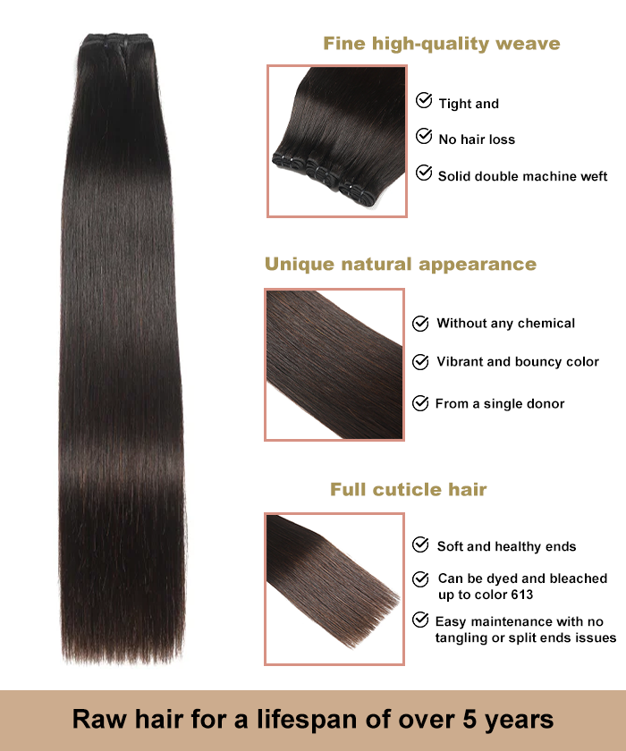 Raw Hair Silky Straight Bundle