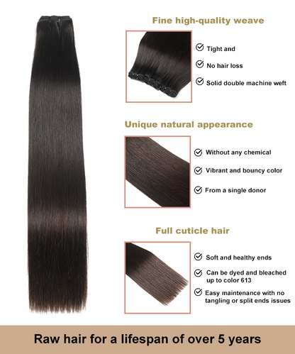 Raw Hair Silky Straight 3 Bundles