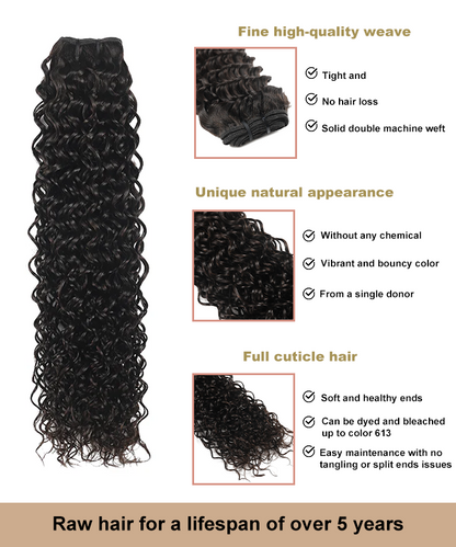 Raw Hair Boho wave 3 Bundles