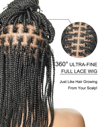 12" Knotless HD Full Lace Bob Box Braided Wig