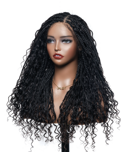 boho box braids wig