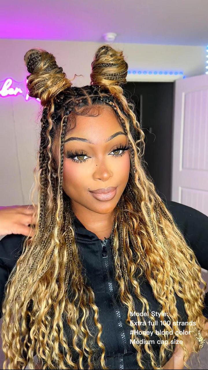 braided bun wig