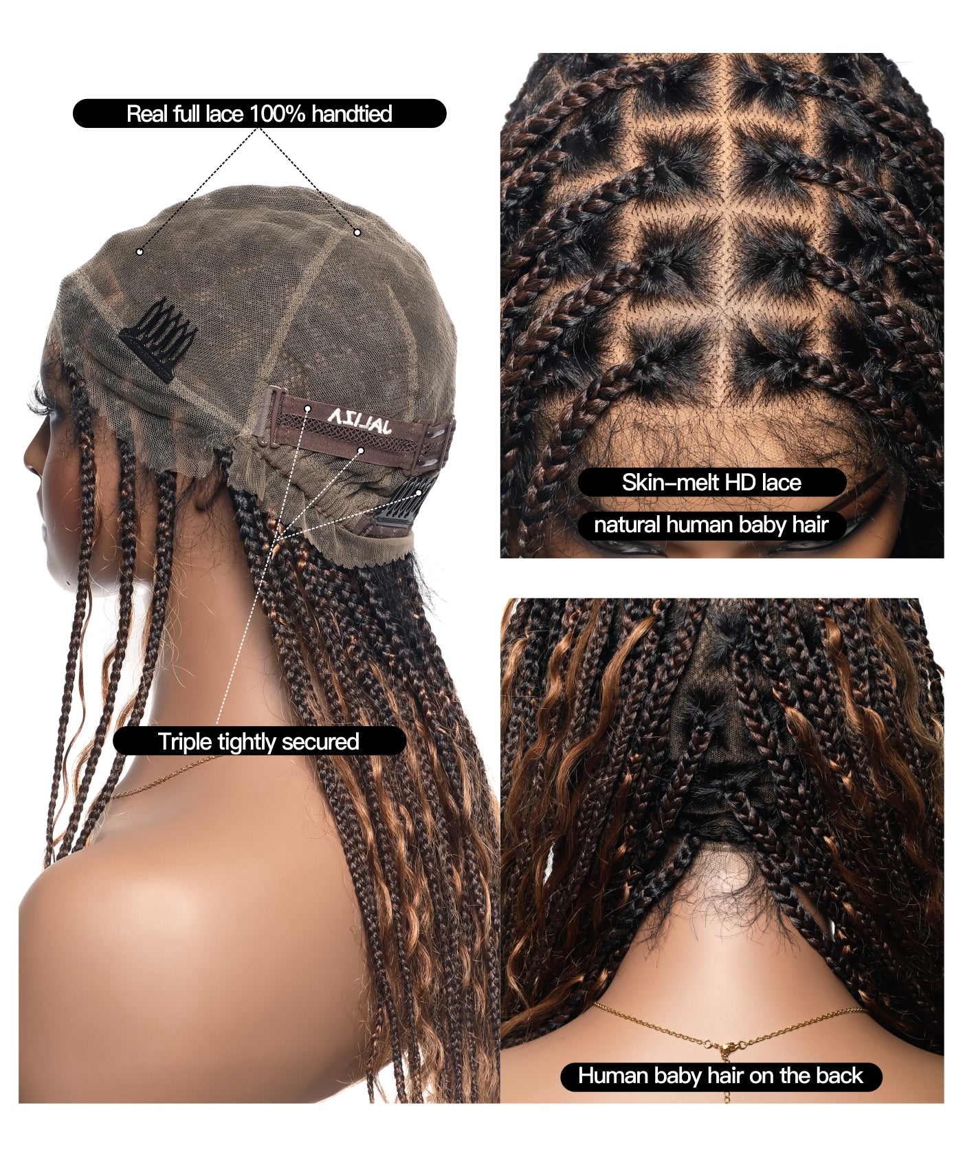 full lace braided wig