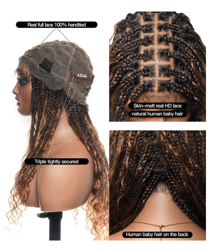 handtied full lace braided wig