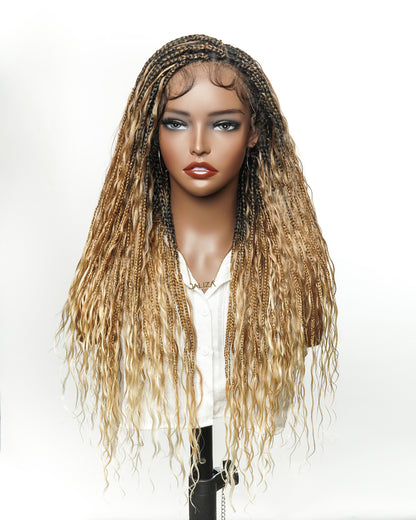 human hair boho braids wig