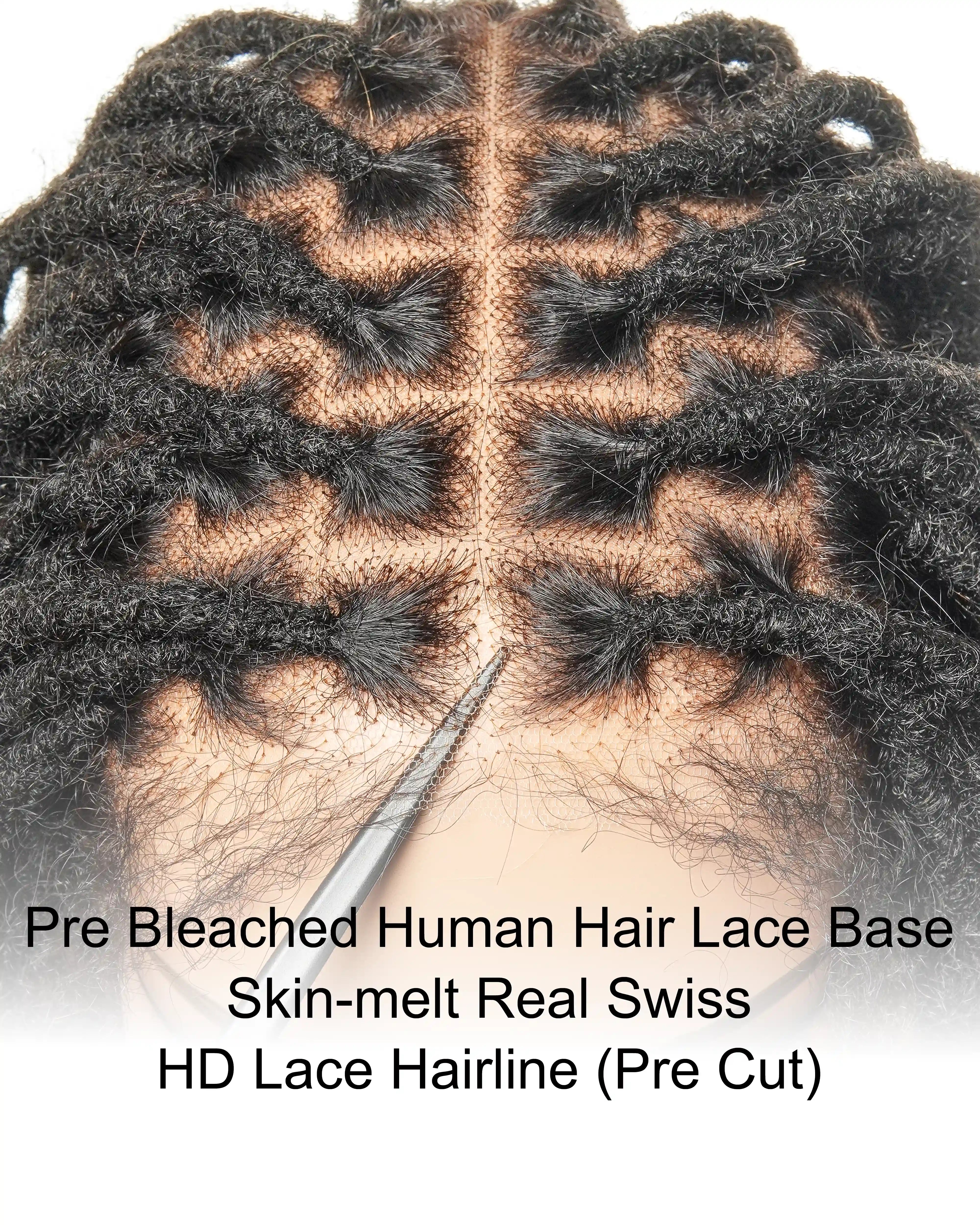 12" Salon Level Dreadlock 100% Human Hair Pre Bleached HD Full Lace Wig