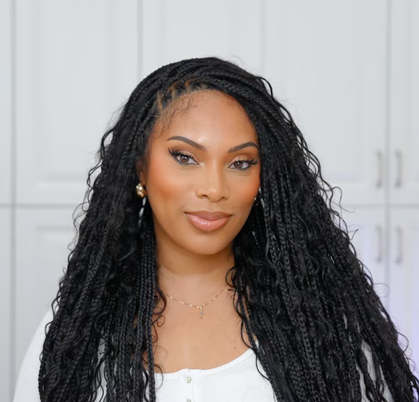 Black hair braided wigs best sale