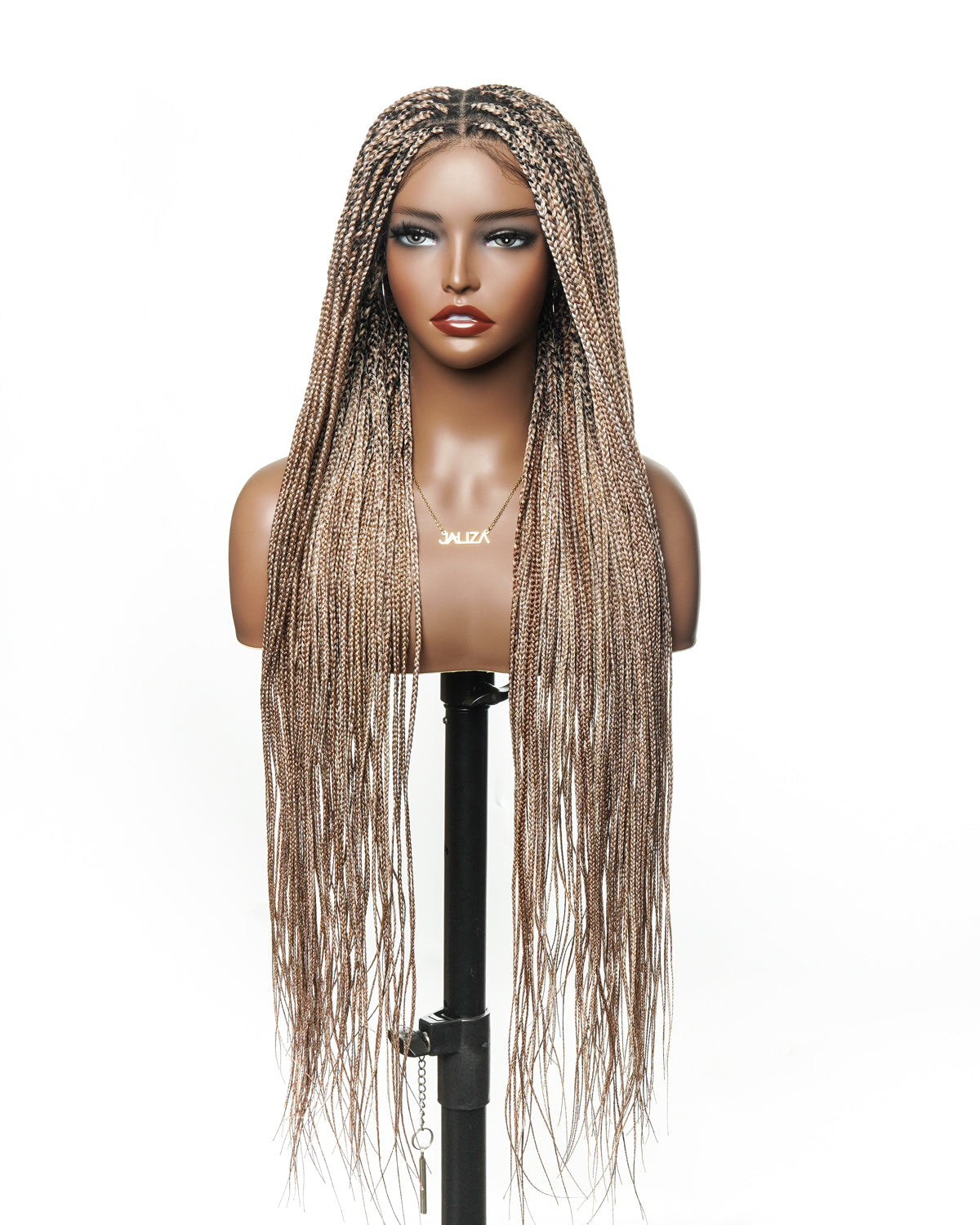 HD Full Lace Knotless Micro Box Braided Wig 36" 200 Strands