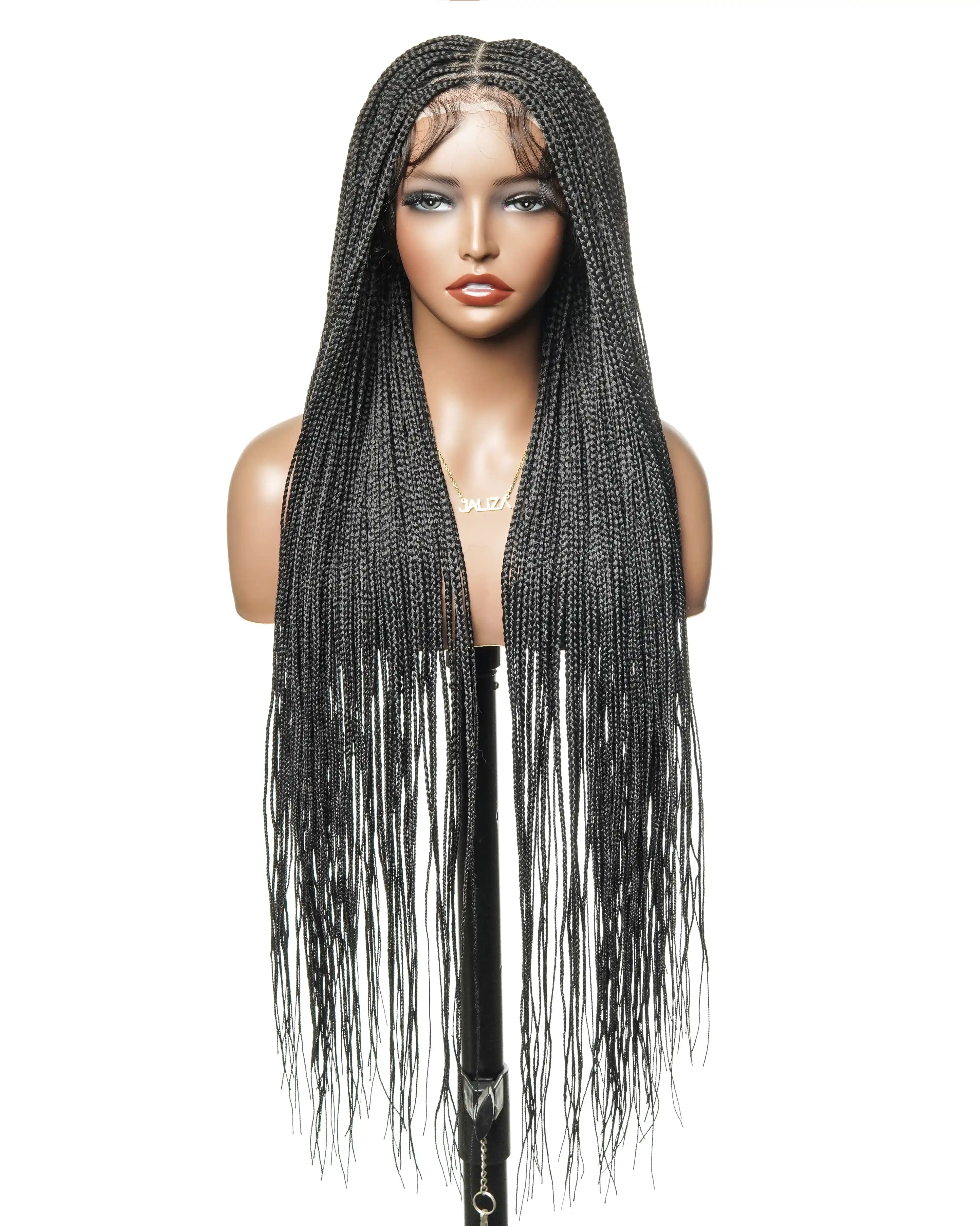 HD Full Lace Knotless Micro Box Braided Wig 36" 200 Strands