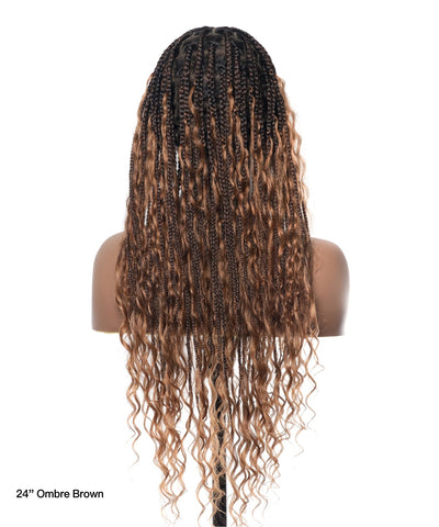 Tangleless Human Hair curls Full Hand Tied HD Lace 24