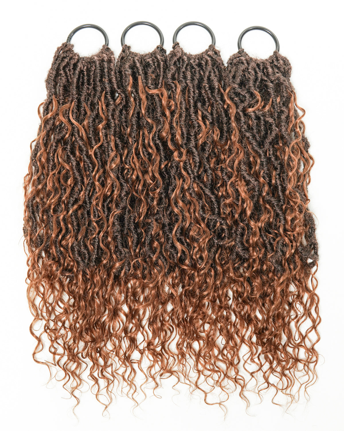 Ombre Brown Human Hair Crochet Boho Locs