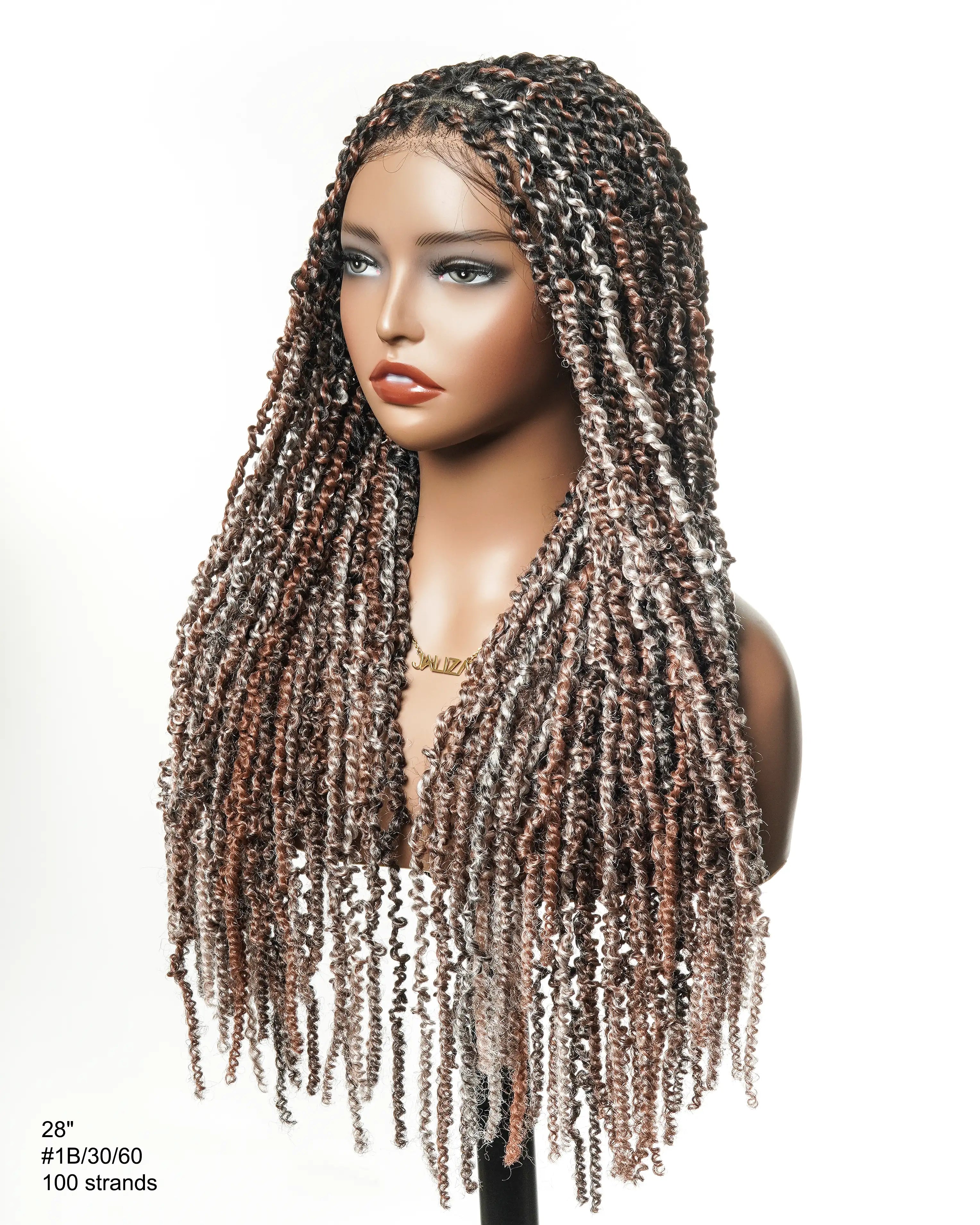 Super Lightweight Passion Twist 28" HD Full Lace Braided Wig 100 Strands