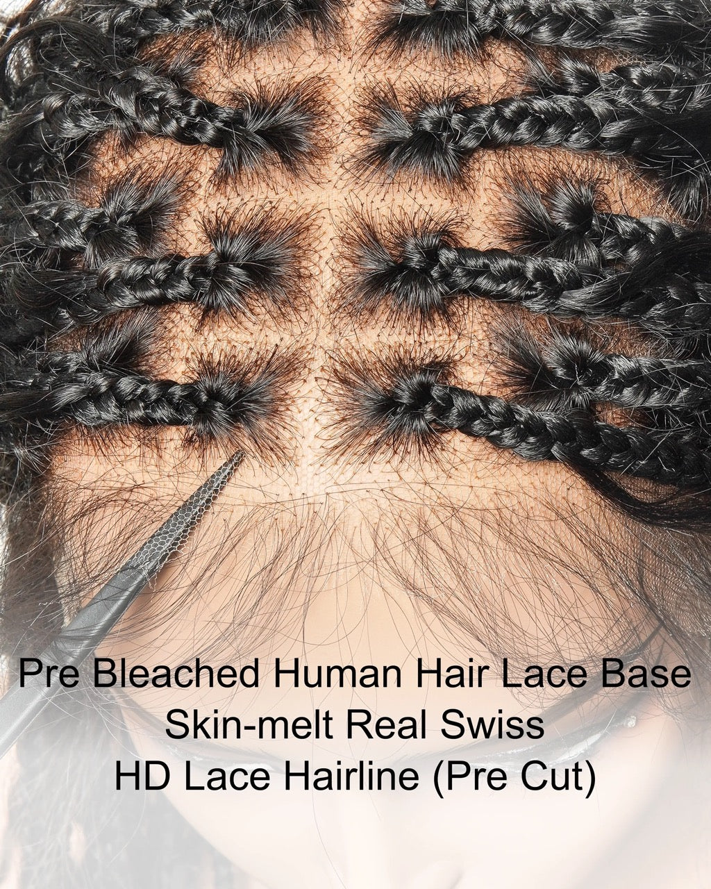 pre bleached knots human hair lace