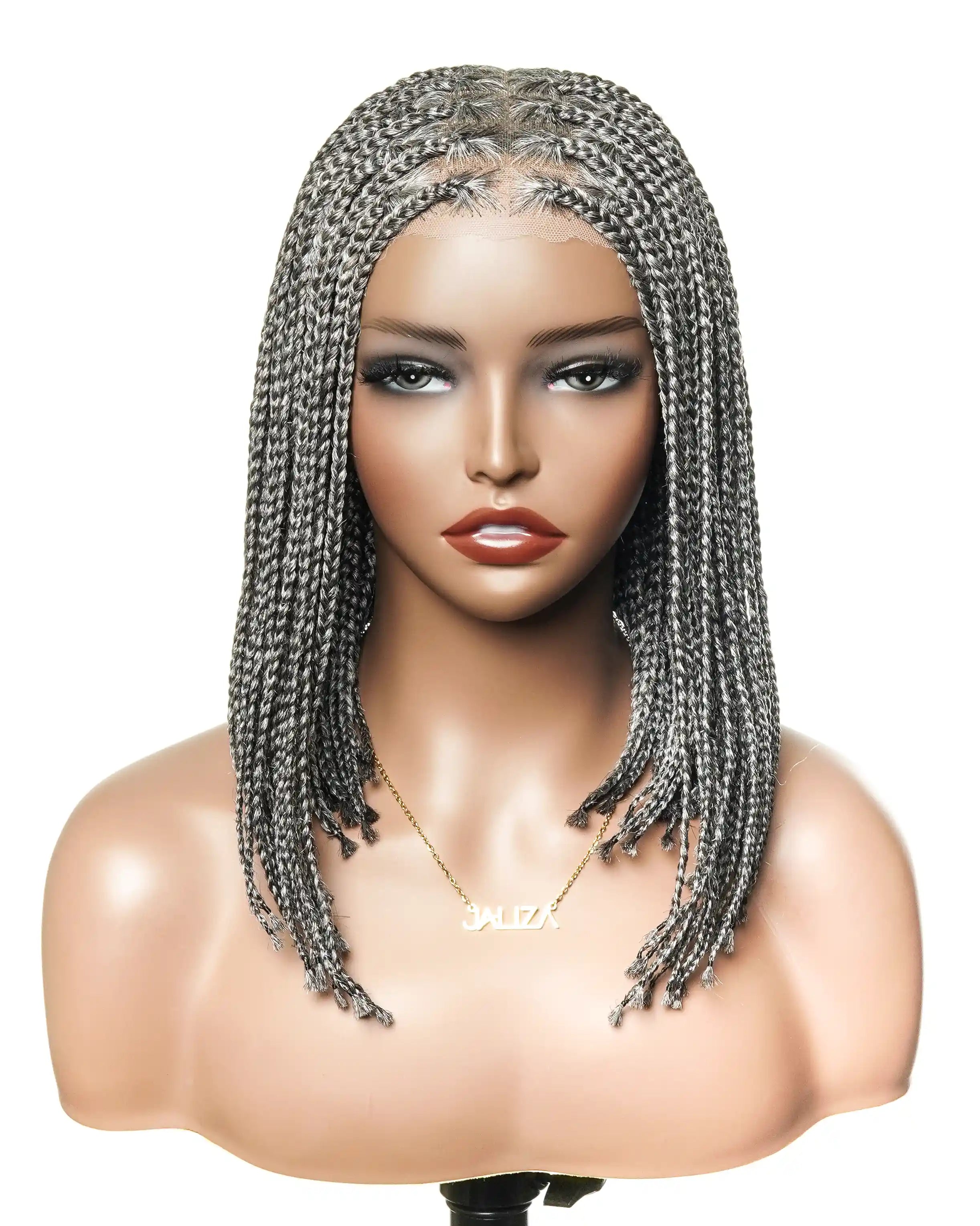 12" Knotless HD Full Lace Bob Box Braided Wig