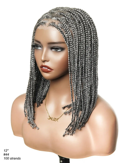 12" Knotless HD Full Lace Bob Box Braided Wig