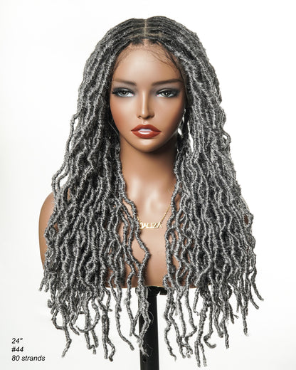 salt & pepper loc wig