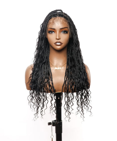 Tangleless Human Hair curls Full Hand Tied HD Lace 24